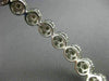 ESTATE .25CT DIAMOND 14K WHITE GOLD CLASSIC MULTI CLUSTER FLOWER BANGLE BRACELET
