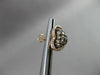 ESTATE 1.03CT FANCY DIAMOND FLOATING HEART 14K ROSE & BLACK GOLD CLIPON EARRINGS