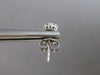 ESTATE SMALL .25CT DIAMOND 14KT WHITE GOLD 3D FLOWER SNOWFLAKE STUD EARRINGS
