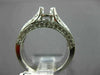 ESTATE LARGE .48CT DIAMOND 14K WHITE GOLD ROUND SEMI MOUNT ENGAGEMENT RING 11734