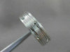 ESTATE WIDE 0.46CTW DIAMOND 14KT WHITE GOLD 2 ROW ETOLIE MENS RING UNIQUE #17315