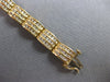 ESTATE WIDE 3.02CT DIAMOND 14KT YELLOW GOLD 3D MULTI ROW CHANNEL TENNIS BRACELET