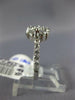 ESTATE 1.20CT DIAMOND 14KT WHITE GOLD 3D CLASSIC CLUSTER FLOWER LOVE RING