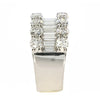 LARGE 4.27CT DIAMOND 18KT WHITE GOLD 3D ROUND & BAGUETTE 3 ROW ANNIVERSARY RING
