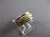 WIDE 14KT 2 TONE GOLD 3D SOLID DIAMOND CUT CRISS CROSS 7MM FUN ANNIVERSARY RING
