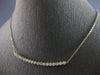 ESTATE .83CT DIAMOND 14K YELLOW GOLD 3D CLASSIC ROUND FILIGREE BAR LOVE NECKLACE