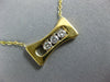 ESTATE .17CT DIAMOND 18KT 2 TONE GOLD 3D 3 STONE ETOILE FLOATING LOVE PENDANT