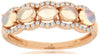 .69CT DIAMOND & AAA OPAL 14KT ROSE GOLD 3D CLASSIC OVAL & ROUND 5 STONE FUN RING