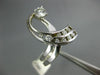 LARGE .71CT DIAMOND 14KT WHITE GOLD 3D SOLITAIRE LOVE KNOT INFINITY FUN RING