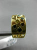 WIDE 1.50CT DIAMOND & MULTI COLOR GEM 14K YELLOW GOLD 3D ETOILE SQUARE RING 2276
