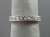 ESTATE 1.15CT ROUND & PRINCESS DIAMOND 18K WHITE GOLD SEMI ETERNITY WEDDING RING