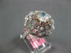 GIA CERTIFIED 2.28CT WHITE PINK & BLUE DIAMOND 18K WHITE GOLD 3D ENGAGEMENT RING