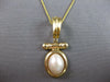 ESTATE LARGE AAA MOTHER OF PEARL 14KT YELLOW GOLD OVAL ENHANCER FLOATING PENDANT