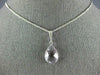ESTATE 4.0CT AAA PINK AMETHYST 14KT WHITE GOLD CLASSIC BEZEL PEAR SHAPE PENDANT