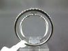 ESTATE LARGE .72CT DIAMOND 18KT WHITE GOLD FLOWER DOUBLE BAR FUN LOVE RING