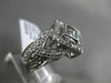 ESTATE MASSIVE .70CT DIAMOND ROUND PRINCESS 14K WHITE GOLD HEART FRIENDSHIP RING