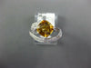 1.37CT DIAMOND & AAA CITRINE 14KT WHITE GOLD CUSHION & ROUND LOVE KNOT FUN RING