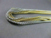 ESTATE 14KT W&Y GOLD MULTI STRANDED NECKLACE W/ LOBSTER LOCK ITALY BEAUTIFUL 776