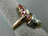 ANTIQUE 1.43CT OLD EURO CUT DIAMOND & AAA RUBY 14K WHITE & ROSE GOLD RING #19961