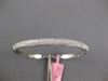 WIDE 2.08CT DIAMOND 14KT WHITE GOLD 3D 3 ROW SEMI ETERNITY LOVE BANGLE BRACELET