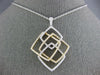 EXTRA LARGE 1.57CT DIAMOND 18KT 2 TONE GOLD MULTI SQUARE LOVE KNOT FUN PENDANT