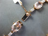 ESTATE 12.85CT DIAMOND & AAA MORGANITE 14KT ROSE GOLD 3D OVAL TENNIS BRACELET