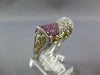 WIDE 1.13CT DIAMOND & AAA SAPPHIRE 18KT WHITE GOLD MULTI ROW FILIGREE BOW RING