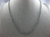 ESTATE LONG 12.25CT BLACK DIAMOND 14KT WHITE GOLD 3D ETERNITY LOVE NECKLACE