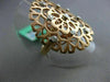 ESTATE LARGE .20CT DIAMOND 18KT ROSE GOLD 3D OPEN FLOWER FILIGREE ETOILE RING