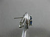 ESTATE 3.38CT DIAMOND & AAA SAPPHIRE 18K WHITE GOLD OVAL HALO CLIP ON EARRINGS