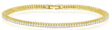 1.80CT DIAMOND 14KT YELLOW GOLD 3D ROUND CLASSIC OVAL LINK LOVE TENNIS BRACELET