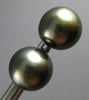 ESTATE LARGE AAA TAHITIAN PEARL 14KT WHITE GOLD 3D 11.5MM CLASSIC STUD EARRINGS