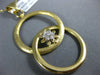 ESTATE LARGE .19CT DIAMOND 18K YELLOW GOLD FLOWER CIRCULAR LOVE KNOT FUN PENDANT