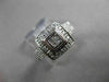 ESTATE WIDE .50CT DIAMOND 14K WHITE GOLD FILIGREE CLUSTER ENGAGEMENT RING #21529