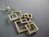 ESTATE LARGE 1.1CT DIAMOND 18K TRI COLOR GOLD MULTI SQUARE LOVE KNOT FUN PENDANT