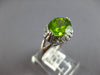LARGE 2.85CT DIAMOND & AAA PERIDOT 14KT WHITE GOLD OVAL & ROUND FRIENDSHIP RING