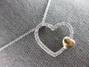 ESTATE .25CT DIAMOND 14KT 2 TONE GOLD CLASSIC DOUBLE HEART FUN FLOATING PENDANT