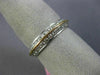 ESTATE 1.17CT DIAMOND 18KT 2 TONE GOLD TWO ROW ETERNITY WEDDING ANNIVERSARY RING