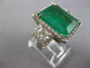 EXTRA LARGE 12.27CT DIAMOND & AAA EMERALD 18KT WHITE GOLD CUSHION & ROUND RING