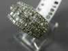 ANTIQUE WIDE 1.20CT BAGUETTE & ROUND DIAMOND 14KT WHITE GOLD WEDDING RING #21988