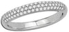 .25CT DIAMOND 14KT WHITE GOLD CLASSIC 3 ROW PAVE SEMI ETERNITY ANNIVERSARY RING