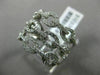 ESTATE LARGE 1.12CT DIAMOND 18KT WHITE GOLD MULTI ROW BY THE YARD LOVE KNOT RING