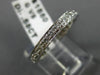 ANTIQUE .58CT DIAMOND 14KT WHITE GOLD MILGRAIN ETERNITY ANNIVERSARY RING #19869