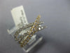 ESTATE WIDE .87CT DIAMOND 18KT WHITE & YELLOW GOLD 3 ROW CRISS CROSS X LOVE RING