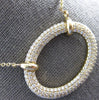 EXTRA LARGE 1.78CT DIAMOND 14KT YELLOW GOLD 3D MULTI ROW OPEN OVAL LOVE NECKLACE