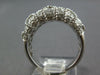ESTATE WIDE .72CT DIAMOND 14KT WHITE GOLD 3D MULTI ROW BEADED FUNKY COOL RING