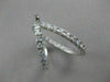 ESTATE 2.34CTW DIAMOND 14K WHITE GOLD EARRINGS LARGE 30MM 1" HOOP F/G VSSI 19740