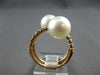 LARGE .33CT DIAMOND & AAA SOUTH SEA PEARL 18KT ROSE GOLD 3 ROW CRISS CROSS RING