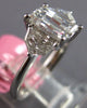 GIA 1.50CT DIAMOND 18KT WHITE GOLD 3D FLAME SHAPE & KITE 3 STONE ENGAGEMENT RING