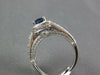 1.83CT DIAMOND & AAA SAPPHIRE 14K WHITE GOLD 3D CUSHION FILIGREE ENGAGEMENT RING